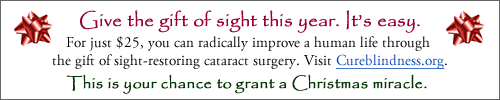 Give the gift of sight this Christmas